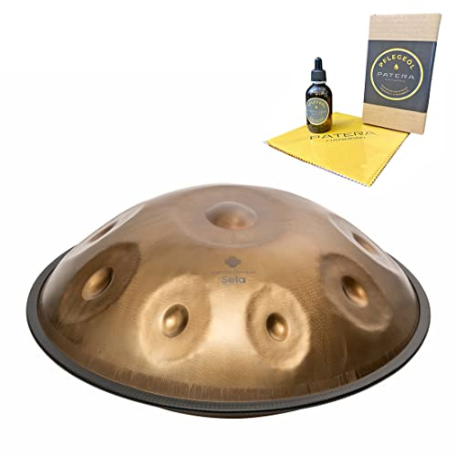 Sela SE 207 Harmony Handpan C# Kurd Stainless Steel + Patera Pflege-Öl
