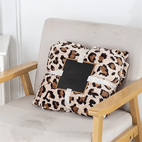Lukery Kuscheldecke Flauschig, Dicke Warm Couchdecke Extra Weich Wohndecke als Sofadecke, Tagesdecke oder Couchdecke (150x200,Leopardenmuster)