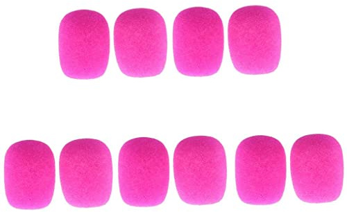 zalati Lapel Headset Windscreen 10pcs Mini-size Microphone Windscreen - Rose Red
