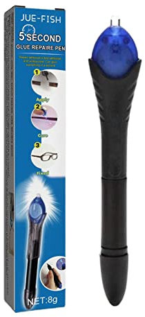 Soudeur en plastique liquiUV, kit colle à polymériser la lumière UV 5 secondes, stylo réparation à la lumière UV