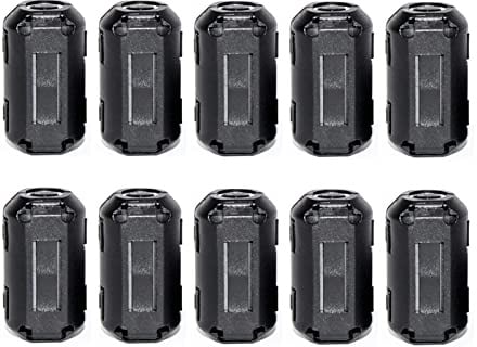 TOJOIN φ13 mm 10pcs Ferritperlen zum Anklippen auf Ferritkern, RFI, EMI-Rauschunterdrücker, Ferritringe, Kabelclip für Telefon, TV, Lautsprecher, USB-Radio, Audio-Ausrüstung