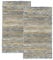 HAMID - Packung mit 2 Teppichen, Jute, Wolle, Olivia, Teppich aus Wolle und Jute, 60 x 110 cm, handgewebt, für Wohnzimmer, Schlafzimmer, Wohnzimmer, Blau meliert