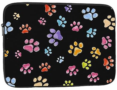 Pawful Laptop-Hülle mit Pfotenabdruck, Laptoptasche, Laptoptasche für Damen und Herren, stoßfest, 43,2 cm (17 Zoll)
