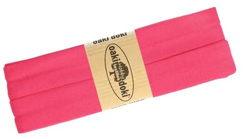 Schrägband Jersey 3m Breite 20mm Oaki Doki Tricot de Luxe Einfassband elastisch über 80 Farben, Farbe:persischrot