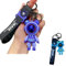 Schlüsselanhänger,2 STK Astronaut Schlüsselbund schlüsselring schwarz mit karabiner Schlüsselanhänger personalisiert Auto Schlüsselband Valentinstag Kreative,für Frauen und Männer,Lila + Grün