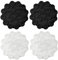 OAAO 4-Piece Silicone Suction Cup Phone Holder, Compatible with All Mobile Phone Models, Window Mount, Black & White