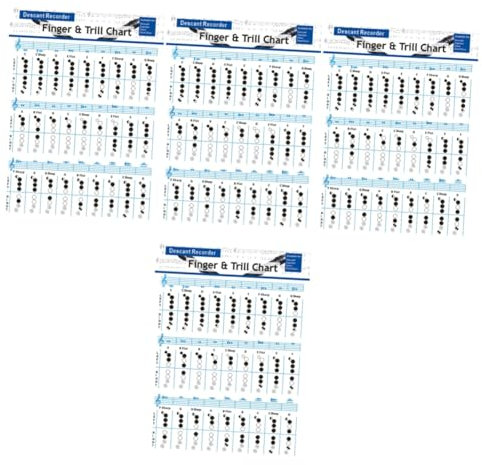 ifundom 4stücke Flöten-akkorddiagramm Für Anfänger Praktische Anleitung Für Flötenübung Grifftabelle Für Flöte Lernmaterial Für Musikschüler Effiziente Unterstützung Zur