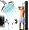 Ducha Solar Exterior 35 litros - Ducha Exterior Jardin Piscina con Rociador Giratorio y Grifo de pie, Temperatura Ajustable Hasta 60°C, Ducha de jardín para Piscina Patio, sin Conexión Eléctrica