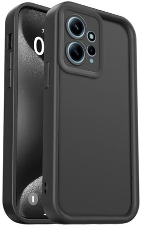 PanXCase Coque pour Xiaomi Redmi Note 12 4G - Étui Silicone Souple Fine Légère Elegant Désign, Protection Caméra Antichoc Anti-Rayures Mince Housse (Noir)