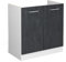 Vicco Spülenunterschrank R-Line, Schwarz Beton/Weiß, 80 cm ohne Arbeitsplatte