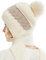 Knuffnee Damen Winter Warme Mütze Winddichter Kapuzenschal Weiche Strickmütze Fleece Gefüttert Mütze Schal 2 in 1 Beige