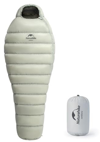 Naturehike Schlafsack Outdoor Warm&Ultraleichter Hüttenschlafsack Sleeping Bag Gänsedaunen-Einzelschlafsack für Camping, Herbergen, Picknick und Wandern (M/220g)