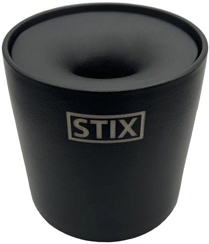 STIX-Becher XXL Keramik Aschenbecher kompatibel mit IQOS Iluma Prime One Terea, Duo 3 Heets, GLO Neo Veo Tabak Sticks - schwarz