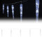 ECD Germany LED Eiszapfen Lichterkette Kaltweiß 40 LEDs Zapfen, Vorhang 5,7m + 5m Zuleitung, 8 Leuchtmodi + Timer, Wasserdicht IP44 Außen, Eiszapfenkette Eisregen Weihnachtsbeleuchtung Weihnachtsdeko