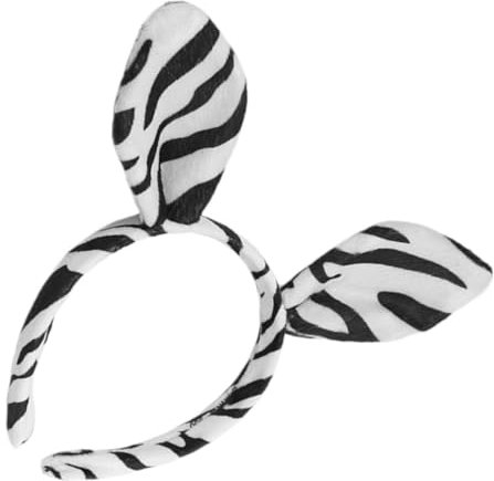 Ipetboom Zebra Ohren Haarreif - Cosplay Tier Thema Kostüm Zubehör Süßer Kopf Schmuck für Damen und Teenager, Plüsch Zebra Stirnband kopfschmuck für Halloween Party Karneval Geburtstagsfeiern