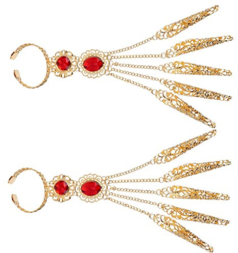 VALICLUD 2 Stück Schmuck Zubehör Für Frauen Handgelenk Armreif Gypsy Schmuck Damen Handgelenkkette Tanzendes Edelstein Armband Fingerkrallen Personalisiertes Armband Tanz Armband