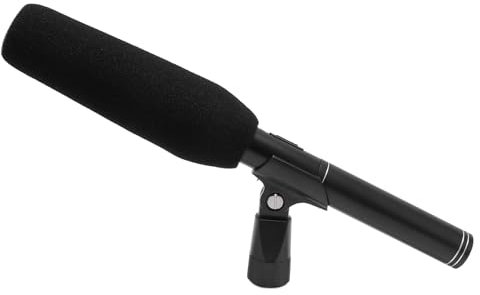 VBESTLIFE Microphone D'Interview à Condensateur, Enregistrement Vidéo, Interview, Photographie, Micro Stéréo à Condensateur Cardioïde avec Support, pour Caméscopes DSLR DV