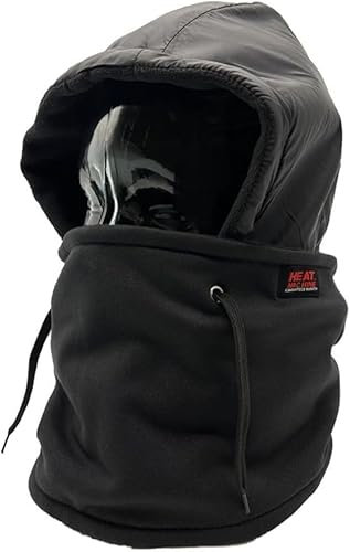 GM Apparel Balaclava Ski Mask Windproof Winter Thermal Face Mask Unisex, Elastic Warm Soft Fleece Hood Breathable Face Cover Ski Snood Men Women Neck Warmer Outdoor Sports Motorcycle Cycling Black