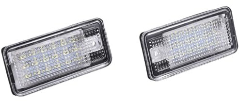 Cpolebev Car LED License Number Plate Light Lamp White for A3 S3 8P A4 B6 B7 A5 A6 4F A8 S8 C6