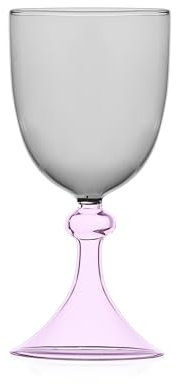 Ichendorf Milano Glas Smoke und Rose, Kollektion Themse, 30 cl, Borosilikatglas, handgefertigt