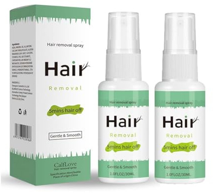 2pcs Sanftes Haarentfernungsspray, 5 Minuten Schnelle, Schmerzfreie und lang Anhaltende Haarentfernung für Beine und Gesicht, Enthaarungscreme Intimbereich Frau,Sanft Hair off Spray