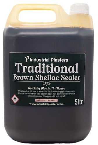 Shellac Sealers - Knotting - Shellac polish - French polish - Button Polish - Jenkins-Mylands (Traditional Brown Shellac Sealer - 5ltr)