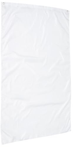 NOLITOY Weiße Fahne 59.06X35.43 Zoll Leichtes Diy Banner Mit Kunststoffstäbchen Für Party Garten Festival Sportveranstaltungen Und Dekoration