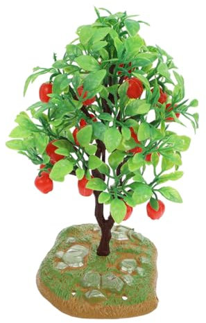 PartyKindom Miniatur Apfelbaummodell Kunstharz Realistisch Für Modellbahn Und Diorama Kleiner Modellbaum Für Bastelarbeiten Und Dekoration