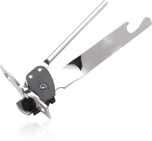 Butterfly Can Opener,Stainless Steel Tin Opener,Portable Tin Openers Heavy Duty,Safe Easy Grip Tins Openers for Arthritis Hands,Effortless Kitchen Gadgets for Any Standard Size Caps