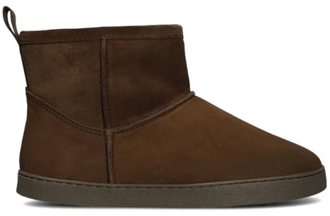 GROUNDIES Cozy Boot Low Damen Barfußschuh, Chocolate, 39