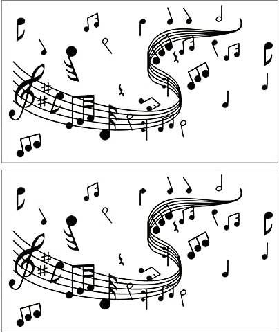 2Pcs Household Music Note Wallpaper Sticker DIY Wall Stickers for Home Decoration
