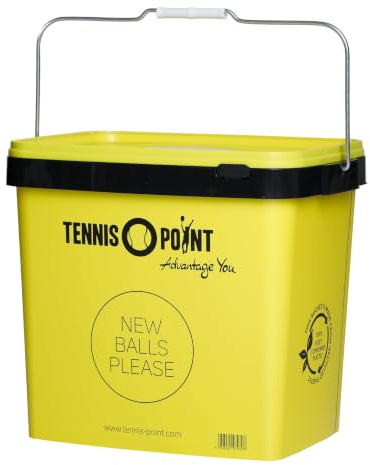 Tennis-Point Balleimer Mit Deckel, Vierkant - Gelb Balleimer Tennis gelb