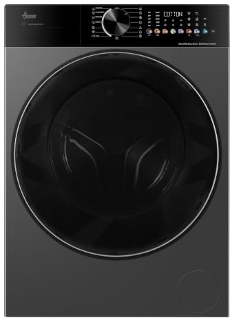 Hoover H-CARE 500 Lavatrice a Carica Frontale, 12 kg, 1400 Giri, Motore Inverter, Classe A -40%, Wi-Fi, App hOn, Funzione UV, 60 x 56 x 85 cm (LxPxA), Antracite - H5W 412BL10GUH-S