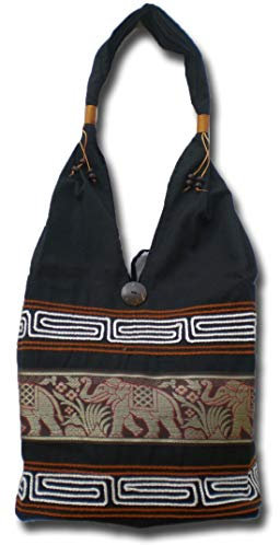 stickersquare Umhängetasche - Elefant Thailand Schultertasche Handtasche Tasche Baumwolle 30 x27 x 10 cm