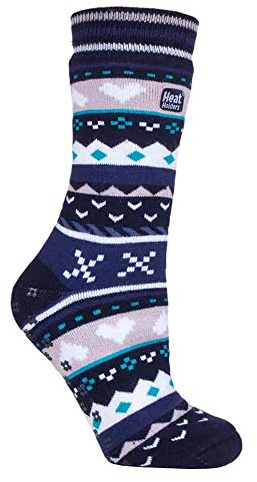 HEAT HOLDERS - Damen Thermo Winter Warm Antirutsch Noppen Kuschelsocken mit Abs Sohle in Geschenkbox