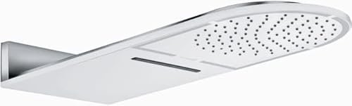 Kludi A-QA Kopfbrause Regen/Schwall abgerundet 300mm breit Chrom/weiß, 6488091-00