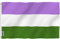 ANLEY Fly Breeze 3x5 Fuß Genderqueer Flagge - Lebendige Farbe und Fade Proof - Leinwand Kopf und doppelt genäht - LGBT Genderqueer Pride Flags Polyester mit Messing Ösen 3 X 5 Ft