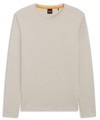 BOSS Herren Tacks Longsleeve aus Baumwoll-Jersey mit Logo-Aufnäher