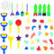 Fycooler Sponge Paint Brushes Kits, 40 Pcs Kids Painting Brushes Drawing Tools Kits, Children Early DIY Learning Paint Sets for Kids Arts and Crafts for Toddlers