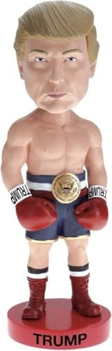 Royal Bobbles Donald Trump Boxer Never Surrender, 45th President of The United States - Knuckleheads Political Satire Collection - 20 cm hoch - Sammlerstück Wackelkopf-Statue