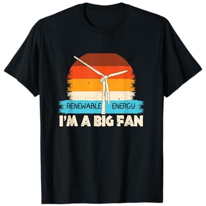 I'm A Big Fan Renewable Energy Wind Turbine Vintage Windmill T-Shirt