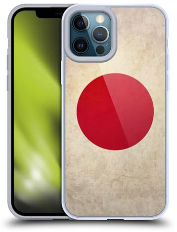 Head Case Designs Japan Japanese Nisshoki Vintage Flags Gel Case [Military Grade Protection] Compatible with Apple iPhone 12 Pro Max and Compatible with MagSafe