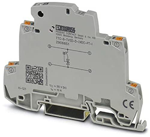 PHOENIX CONTACT TTC-6-TVSD-D-24DC-PT-I Überspannungs-Feinschutz mit Integrierter Statusanzeige für einen 2-adrigen Erdpotenzialfrei Betriebenen Signalkreis