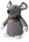 Blue Canyon Cute Mouse with Scarf Door Stop| Sand Stuffed Door Stopper| Heavy Door Stopper Animals| 1kg| Polyester Fabric Door Stop for Bedroom, Drawing Room, Outdoor| Cute Home Décor (Grey)