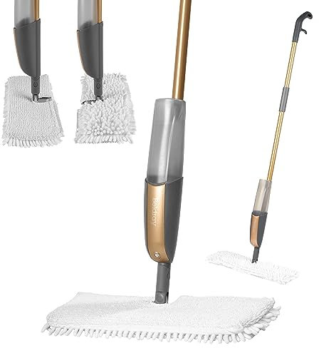 Beldray LA089472GRYMOB 150 Year Edition Double Action Spray Mop, Built-in Spray Function, 2 in 1 Easy Flip Head, Suitable for Vinyl, Wood and Tiled Floors, Easy Spray Trigger, Stylish Copper Design