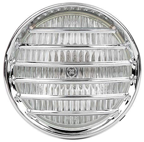 BOROCO Universal-Motorrad-LED-Scheinwerfer, Vintage-Motorrad-Scheinwerfer, hohe Transmission, geringer Stromverbrauch, Frontlicht, Helligkeit, galvanisierte Schale(Transparent)