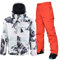 HOTIAN Herren Schneeanzug, Wasserdicht Winddicht Winter Warme Schnee Skifahren Sätze,für Wandern Klettern Isoliertes Snowboarden MOUTAIN OR M