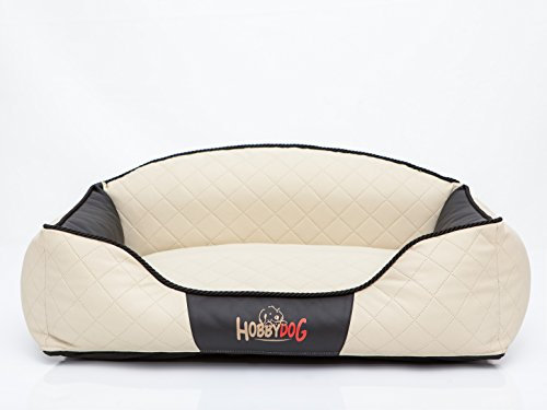 Bjird Hundebett - Hundekorb für kleine mittelgroße & große Hunde - Hundekissen - Hundesofa - Bezug abnehmbar und waschbar - Elite - Größe: S - Weiß mit Schwarz