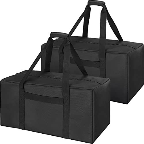 INFANZIA 53L Kleine Sporttasche, Faltbare Reisetasche, Wasserdicht Handgepäck Tasche für Reisen, Sport und Fitness, 60x30x30 cm, Schwarz, 2-Pack