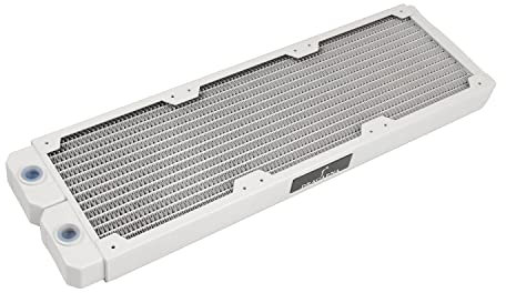 Dracaena Radiateur d'ordinateur 360 mm – 28 mm d'épaisseur, 14 tubes en cuivre pour dissipateur de chaleur CPU – Échangeur de chaleur liquide double filetage G1/4, blanc